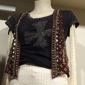 NWOT Daytrip beaded vest